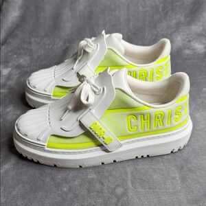 Dior women White and Yellow Sneakers